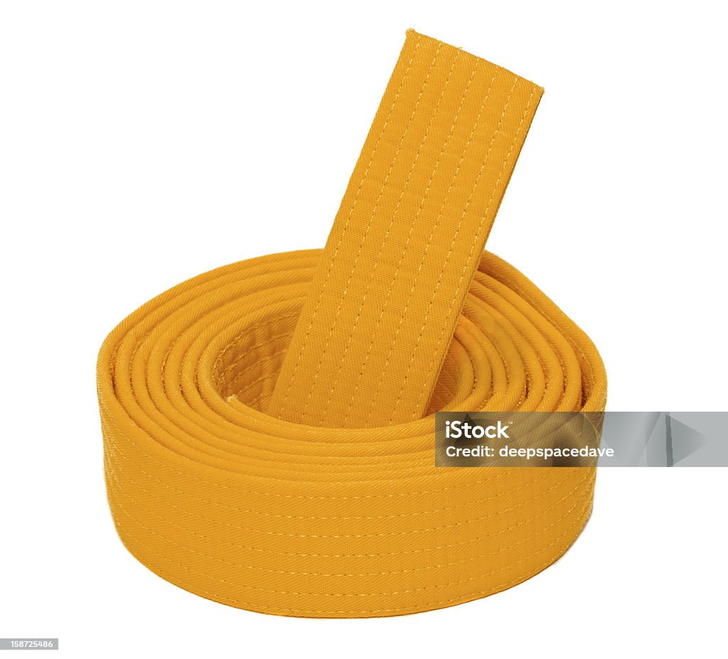 Verschlungenes Karate Orange Gürtel - Lizenzfrei Fotografie Stock-Foto