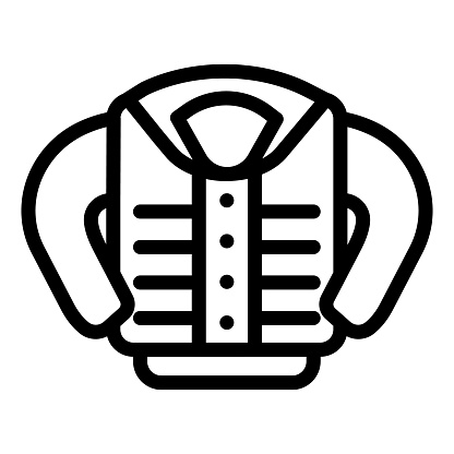 Jacket line icon. Clothing vector illustration isolated on white. Outerwear outline style designed for and app. Eps 10