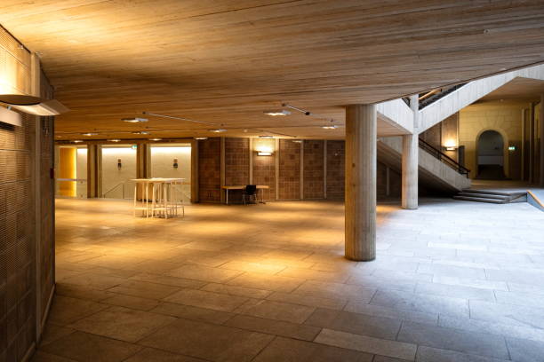 ETH university Centrum, Zurich, Switzerland. Interior building, wide-angle view, no people