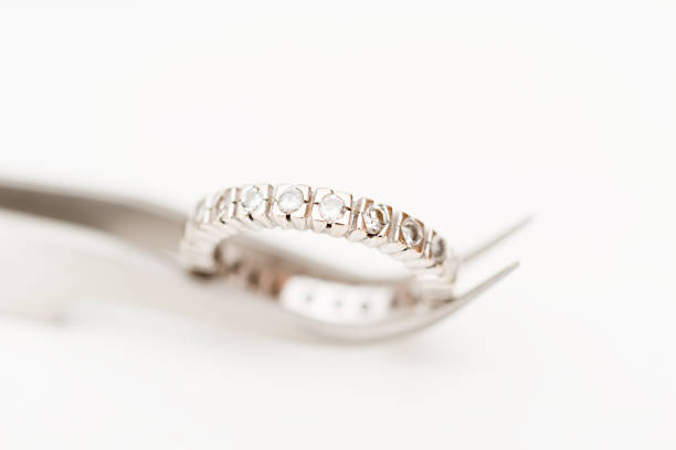 Luxury rings on black background.