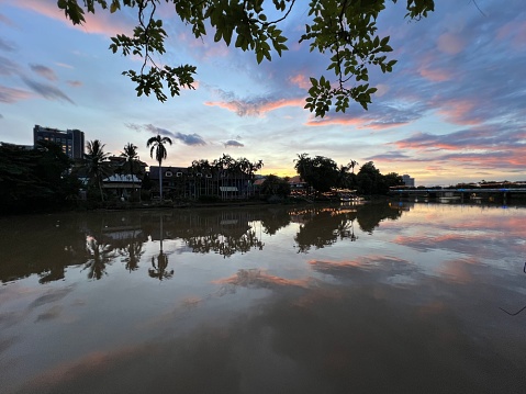 The beauty of the Ping River in Chiang Mai evening  It's another awesome spot to take pictures.