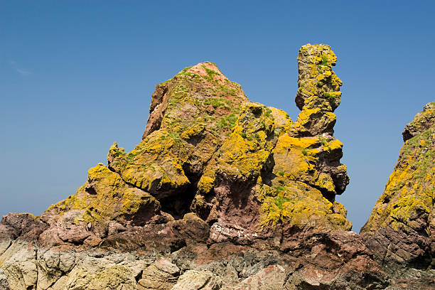 Rock formation near St Abb,s Head stock photo
