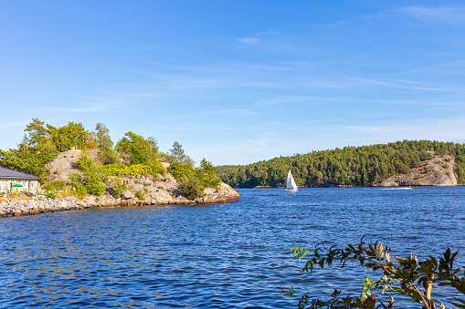 Fjäderholmarna, Sweden, August.13.2022 - Archipelago island near Stockholm