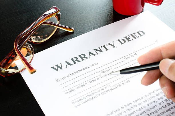 warranty deed stock photo