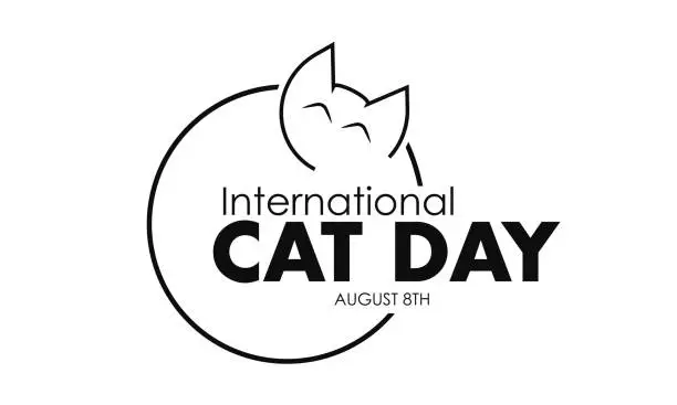 Vector illustration of International Cat Day vector design illustration. Animal concept for cat love