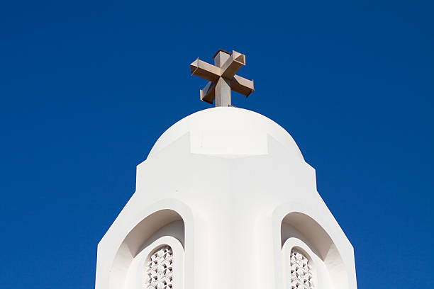 istock Church tower with cross 158739269