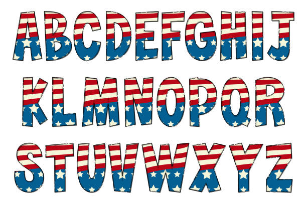istock Handcrafted Pride of America Letters. Color Creative Art Typographic Design 1587403268