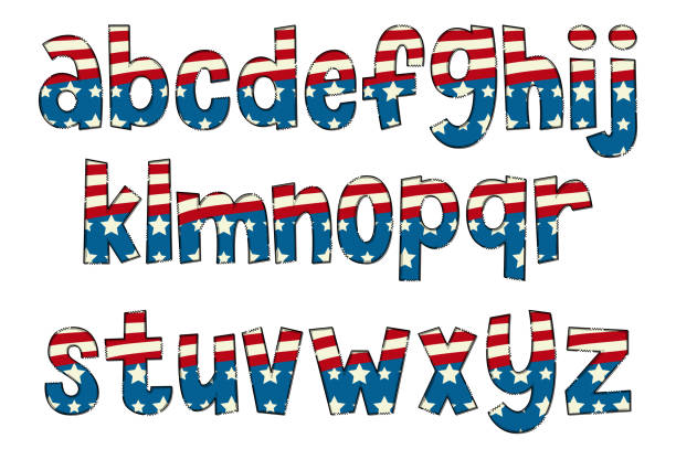 istock Handcrafted Pride of America Letters. Color Creative Art Typographic Design 1587403271