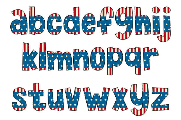 istock Handcrafted Pride of America Letters. Color Creative Art Typographic Design 1587403288