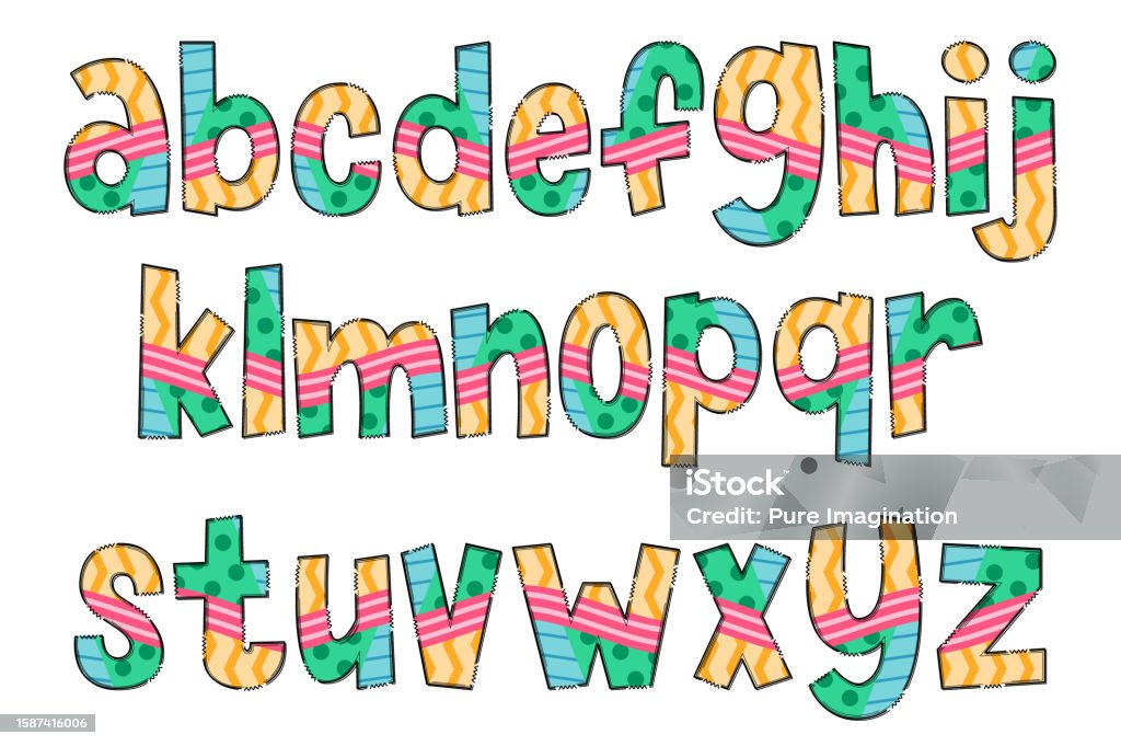 Sample Lettering With Color Handcrafted Multicolor Geometric Letters Color Creative Art Typographic ...