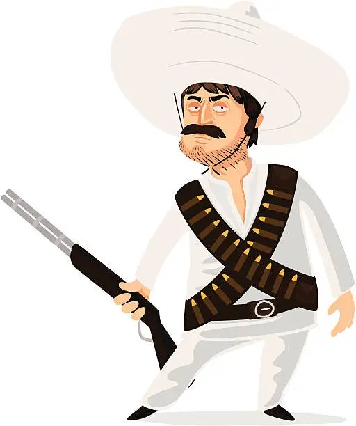 Vector illustration of Mexican Revolutionary