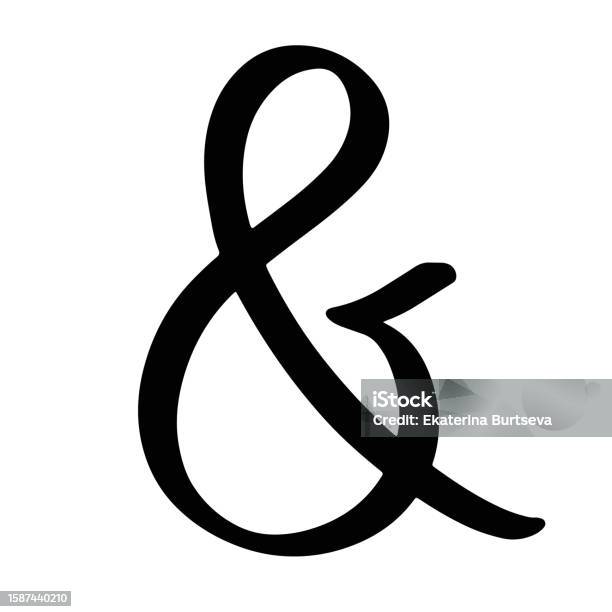 And/or Visual And Ampersand Hand Drawing Decorative Symbol Vector Illustration Stock ...