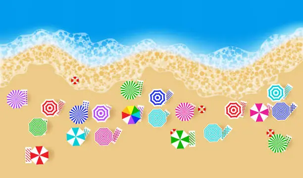 Vector illustration of Beach holiday background