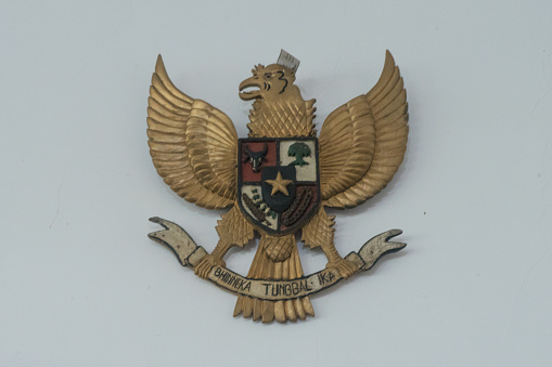 Garuda Pancasila Old style Indonesia National Symbol Bhinneka Tinggal Ika