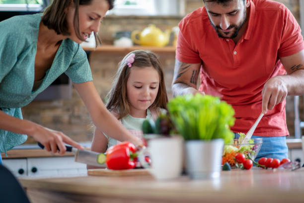 istock Happy family have fun in the kitchen 1587501989