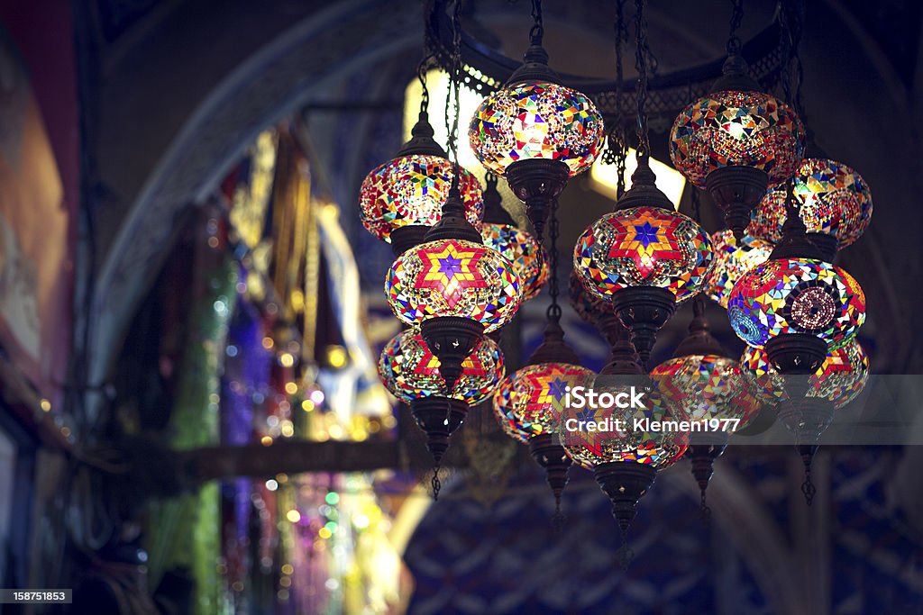 Türkische Lampen Grand Bazaar - Lizenzfrei Abstrakt Stock-Foto