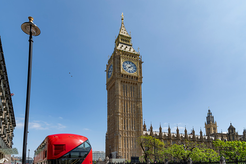 The palace of Westminster and Elizabeth tower.