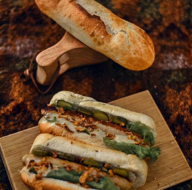 istock hot dog and bread in a camp in the forest 1587523556