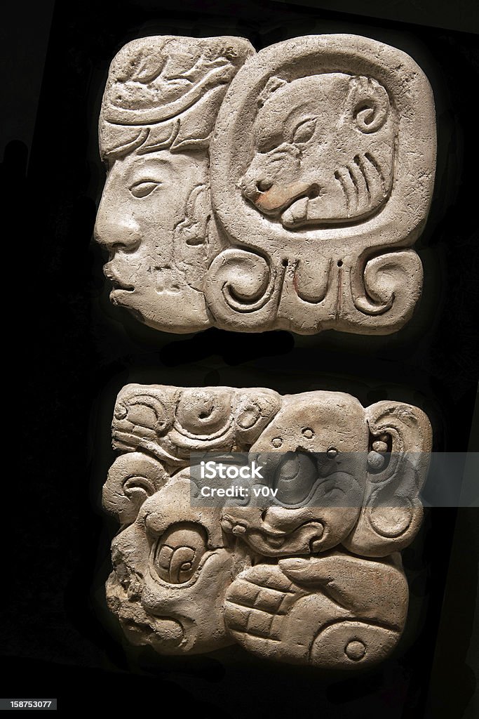 Antiga hieroglyphs maia - Royalty-free Maia Foto de stock