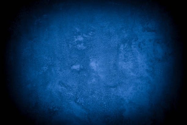 istock Old wall pattern texture cement blue dark abstract  blue color design are light with black gradient background. 1587532894