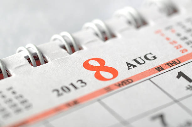 August of 2013 year calendar