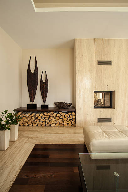 istock Travertine house: Decoration in living room 158755613