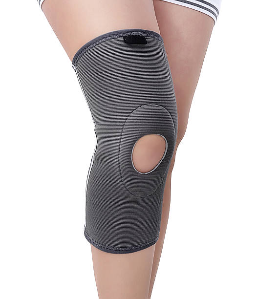 istock Trauma of knee in brace. 158755645