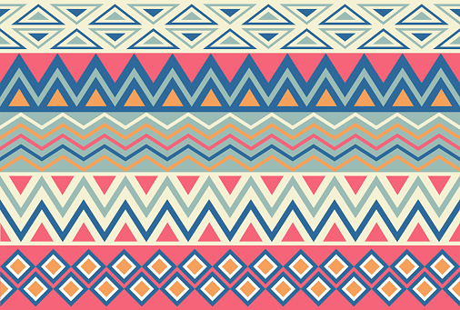 Native american ethnic and indigenous pattern. Traditional and aboriginal illustration. Design for wrapping paper, wallpaper, textile.