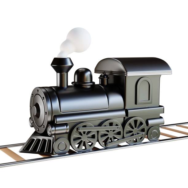 istock 3d illustration, Old train driven by steam engine transport of rail vehicles for transporting passengers or goods to their destination. 1587590691