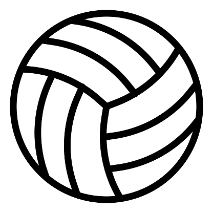 Volleyball ball line icon. Sport equipment vector illustration isolated on white. Game outline style designed for and app. Eps 10