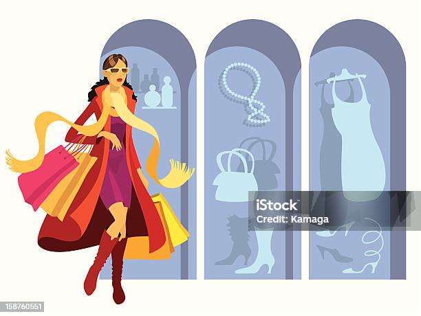 Shopping Girl Vecteurs libres de droits et plus d'images vectorielles de A la mode - A la mode, Acheter, Adulte