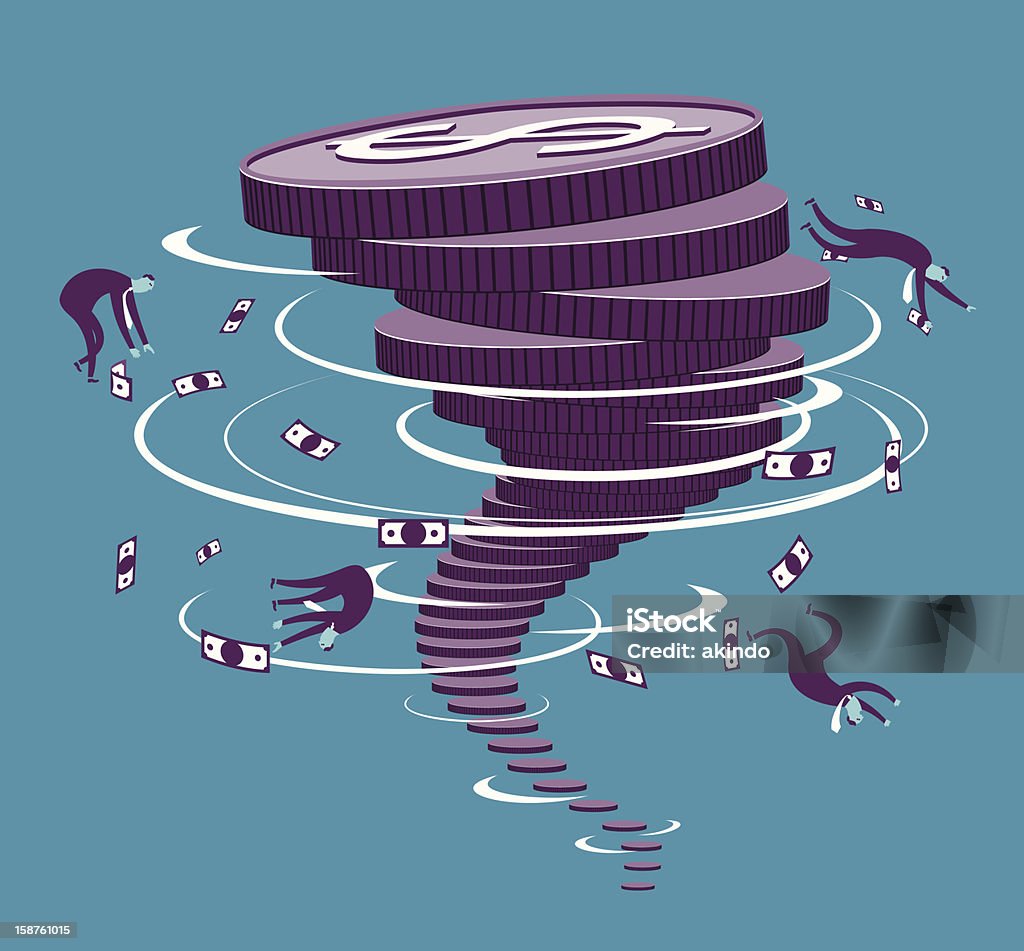 Financial storm Vector illustration - Financial storm Tornado stock vector