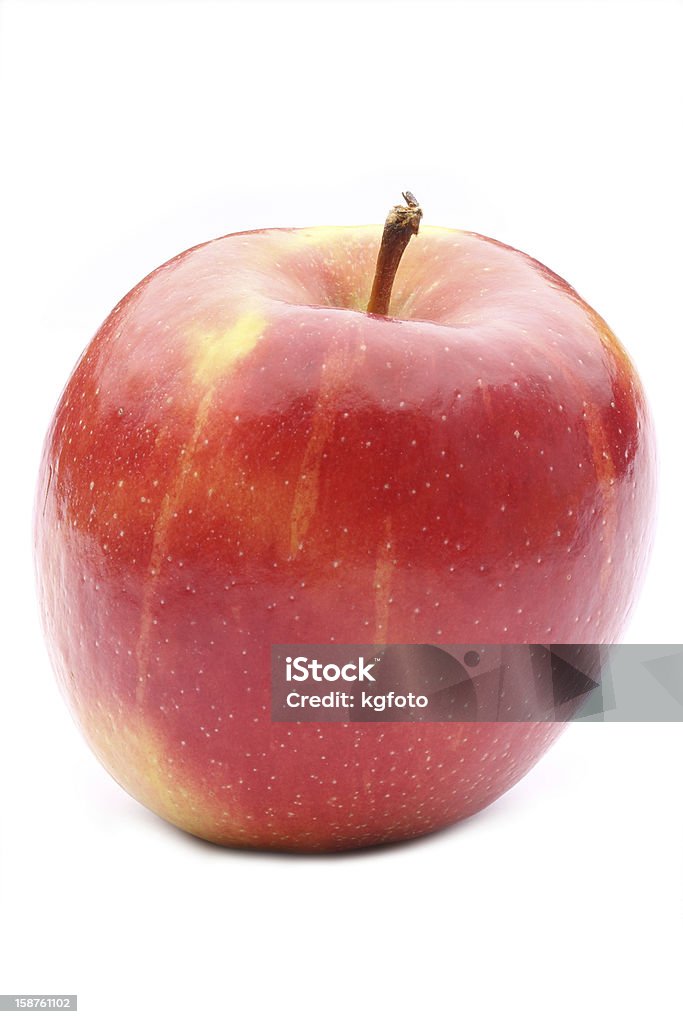 Red apple aislada sobre blanco - Foto de stock de Alimento libre de derechos