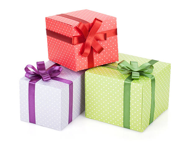 istock Colorful gift boxes with ribbon and bow 158761519