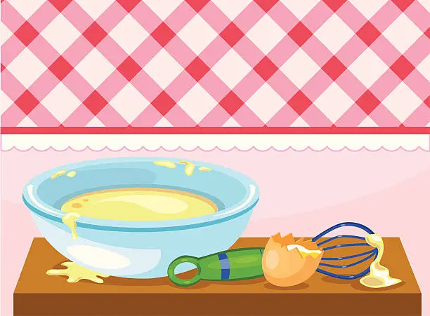 Vector illustration of pastry making