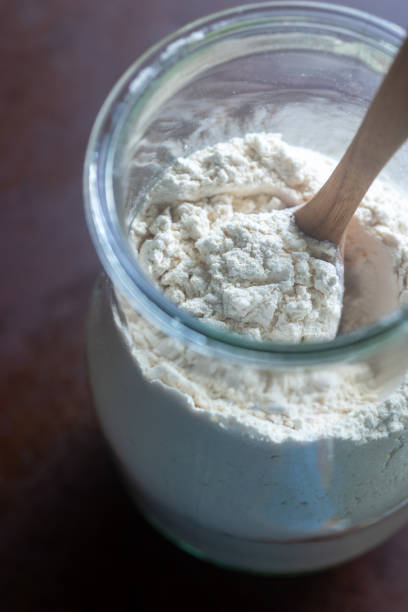 istock bread flour in a glass jar 1587622367