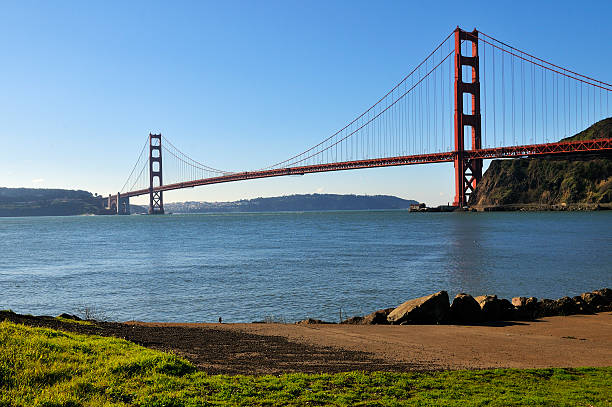 Golden Gate Bridge From Sausalito California stock photo