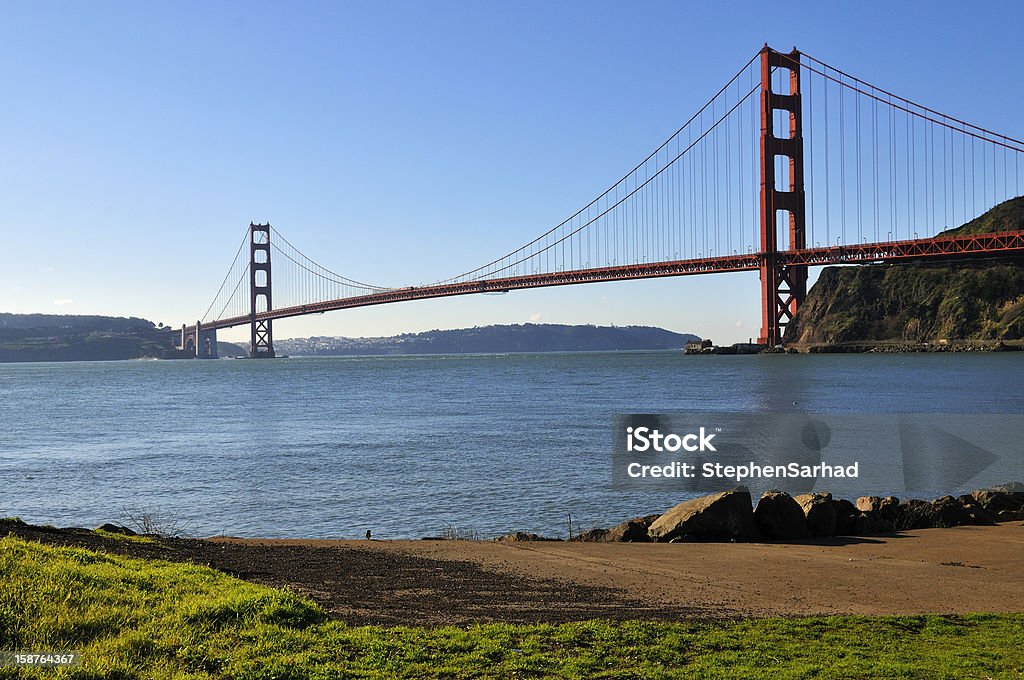 Golden Gate Bridge de Sausalito Califórnia - Royalty-free Arquitetura Foto de stock