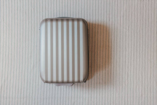Closed gold candy tin can. Blank metallic food container