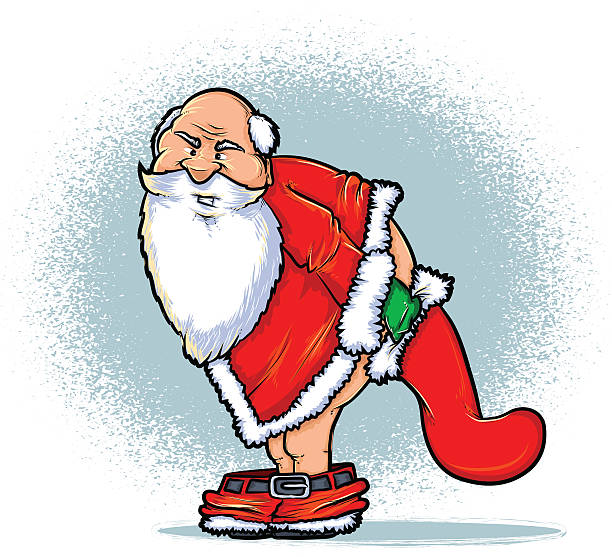 Bad Santa vector art illustration