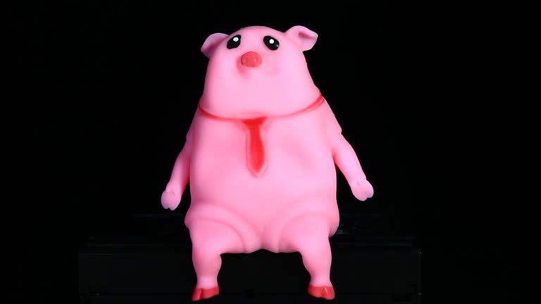 footage of pig dark background