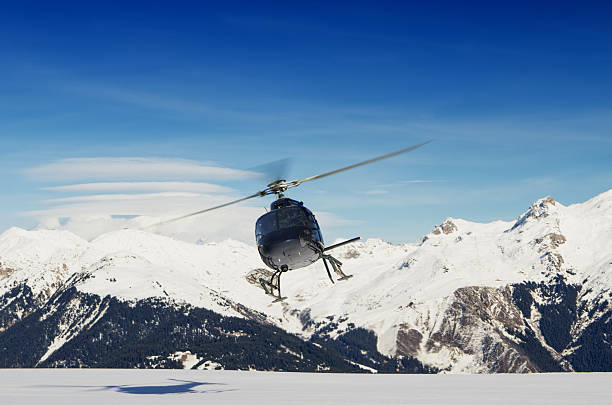 istock Mountain rescue helicopter in flight 158773527
