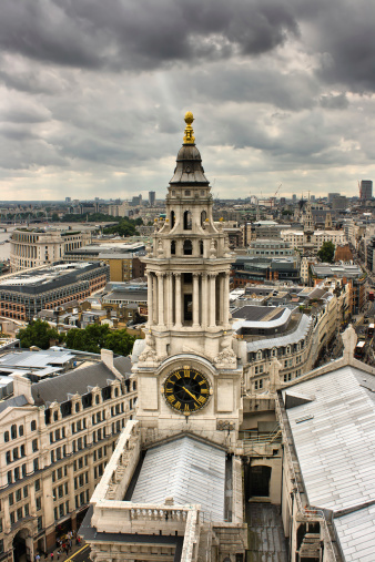London - panoramic view of London roofs from Saint Paul Cathedral