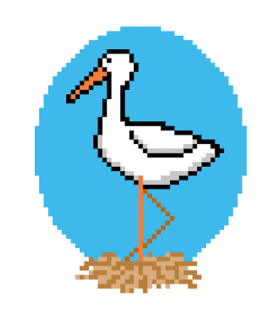 Pixel Stork