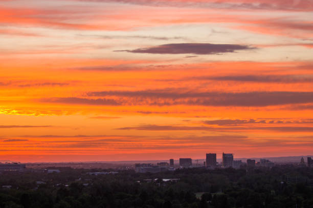 boise pôr-do-sol - idaho boise sunset scenics - fotografias e filmes do acervo