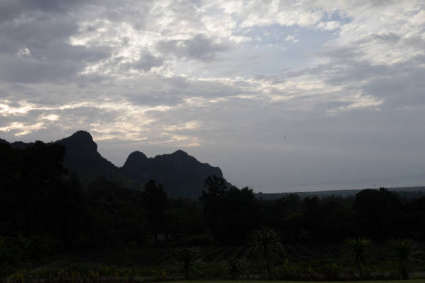 Green mountains and sky in Thailand