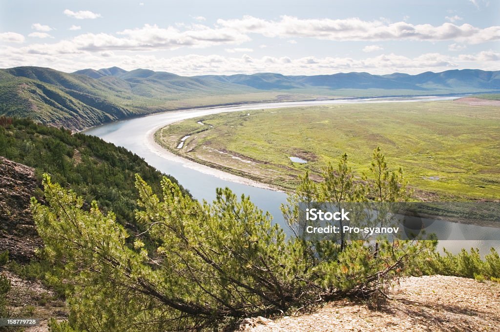 Kolyma fiume, Siberia orientale. - Foto stock royalty-free di Acqua