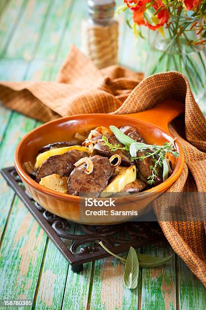 Chicken Livers With Apple Stock Photo - Download Image Now - Apple - Fruit, Chicken Meat, Dinner