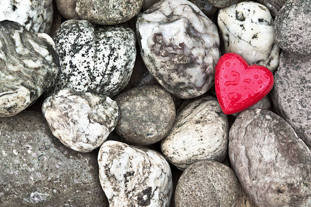 istock Little read heart on Stones 158781053