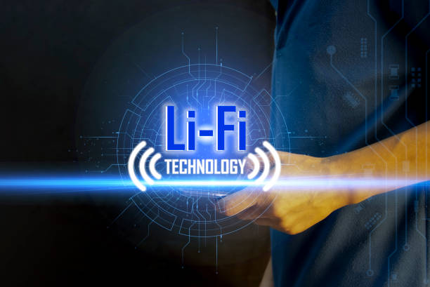 istock Li-Fi W-Lan, Internet and Network Technology - Enable high-speed Li-Fi connections. 1587823858